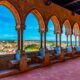 Leiria Castle loggia overlooking the city