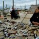 Dried fish seller on Nazaré seafront